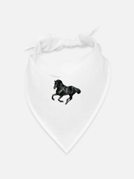 Pferd - Bandana Dreieckstuch - Weiß