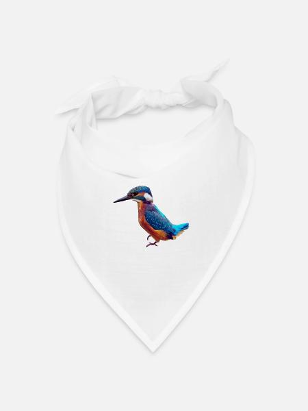 Eisvogel - Bandana Dreieckstuch - Weiß