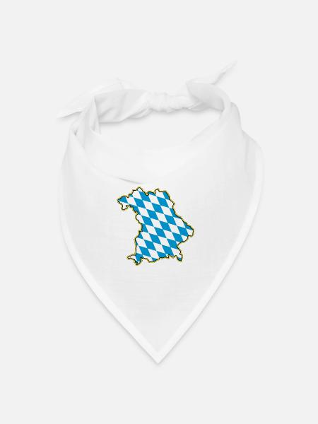 Du Land der Bayern - Unsere Heimat, unser Stolz - Bandana Dreieckstuch - Weiß