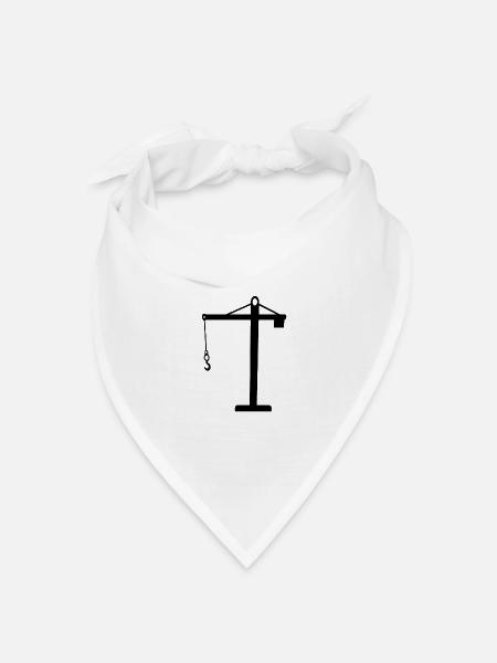 Kran - Bandana Dreieckstuch - Weiß