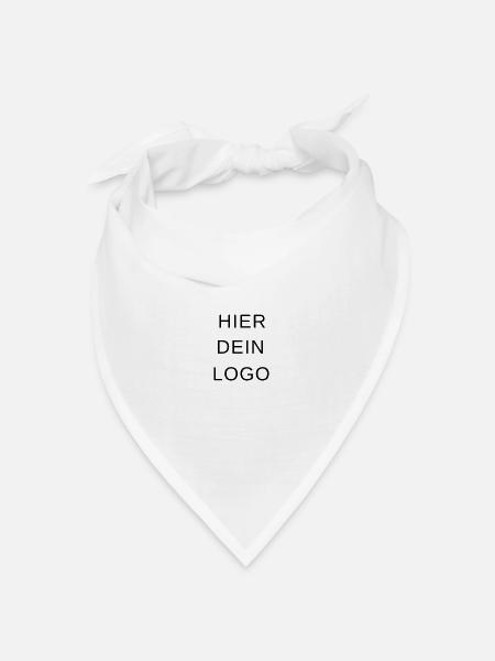 Hier dein logo - Bandana Dreieckstuch - Weiß
