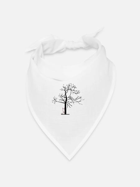 Fuchs am Baum - Natur entdecken - Bandana Dreieckstuch - Weiß