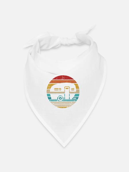 Wohnwagen - Bandana Dreieckstuch - Weiß
