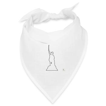 Hermannsdenkmal Kreis Lippe Kontur Shirt - Bandana Dreieckstuch - Weiß - Vorne
