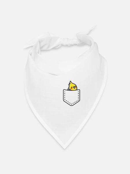 Nymphensittich in meiner Tasche - Bandana Dreieckstuch - Weiß
