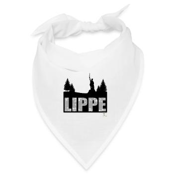 Lippe Landschaft Kreis Lippe Hermannsdenkmal - Bandana Dreieckstuch - Weiß - Vorne