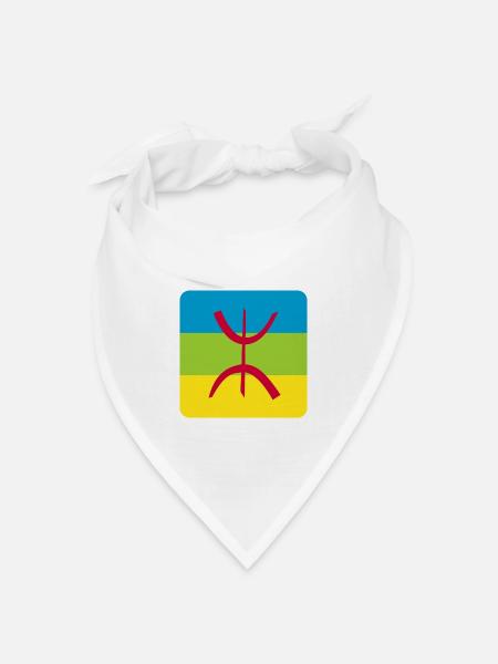 berber flagge aufkleber amazigh ref - Bandana Dreieckstuch - Weiß