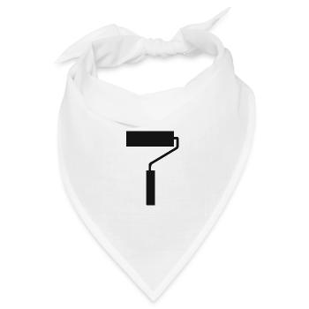 Pinsel Lackieren Pinseln Malen Maler Lackierer - Bandana Dreieckstuch - Weiß - Vorne