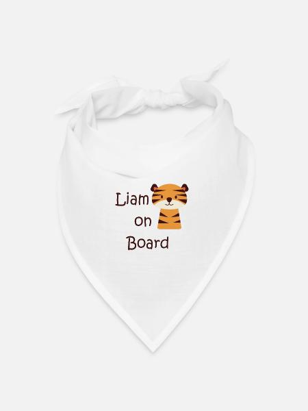 Liam on board - Bandana Dreieckstuch - Weiß