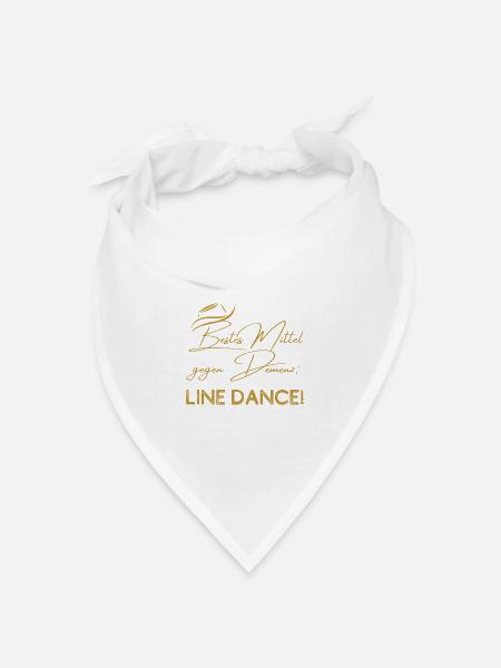Mein bestes Mittel gegen Demenz: Line Dance - Bandana Dreieckstuch - Weiß