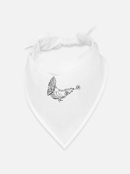 calm grouse - Bandana Dreieckstuch - Weiß