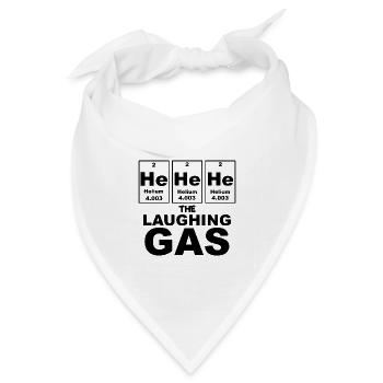 Helium The Laughing Gas Lustiger Chemie-Humor - Bandana Dreieckstuch - Weiß - Vorne