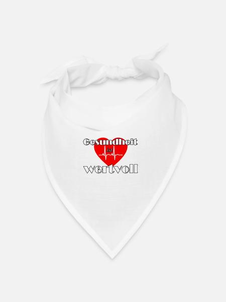 Gesundheit wertvoll Medizin Virus Sprüche - Bandana Dreieckstuch - Weiß
