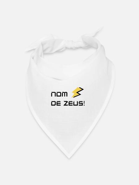 NAME VON ZEUS! - Bandana Dreieckstuch - Weiß