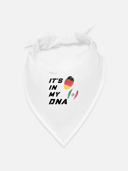 Es ist in meiner DNA Deutschland und Mexiko - Bandana Dreieckstuch - Weiß