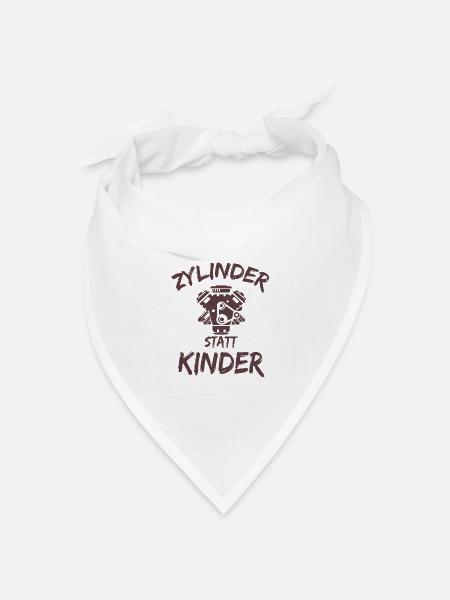 Zylinder statt kinder Geschenk Wagen Mechaniker - Bandana Dreieckstuch - Weiß