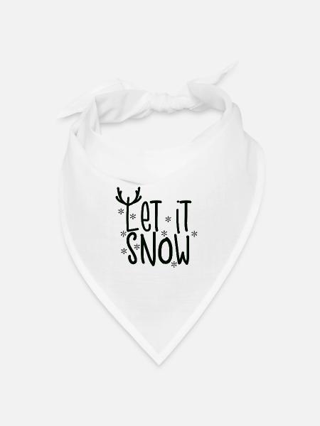 Let It Snow - Bandana Dreieckstuch - Weiß