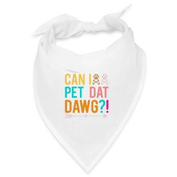 Kann ich Pet Dat Dawg lustige Hund - Bandana Dreieckstuch - Weiß - Vorne