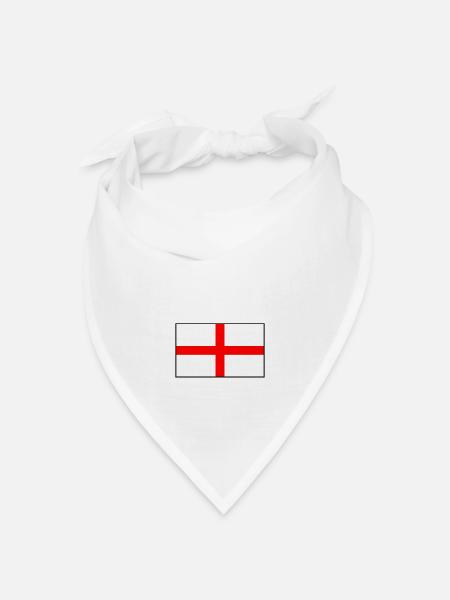 England-Flagge - Bandana Dreieckstuch - Weiß
