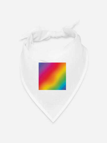 Süße Regenbogen-Druck - Regenbogen-Liebhaber-Geschenk - Bandana Dreieckstuch - Weiß