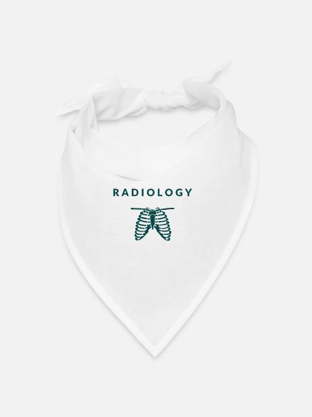 Lustiger Radiologe und Lustige Radiologin - Bandana Dreieckstuch - Weiß