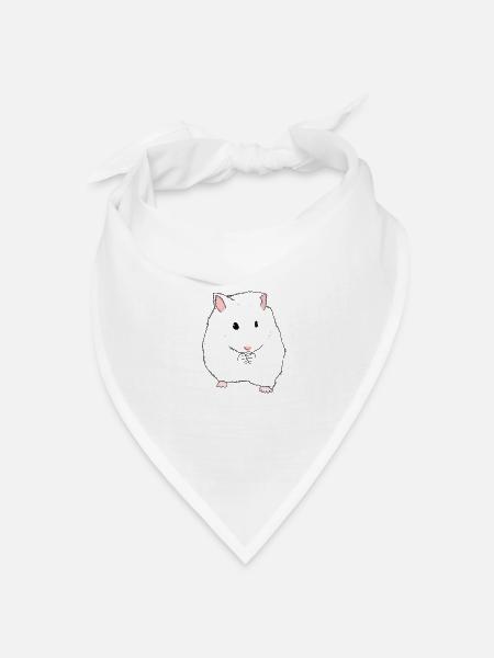 Hamster essen Tiere - Bandana Dreieckstuch - Weiß
