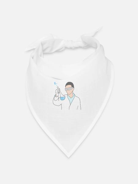 Wissenschaft Chemie chemisch - Bandana Dreieckstuch - Weiß