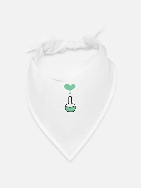 Kolben Chemie Chemiker - Bandana Dreieckstuch - Weiß