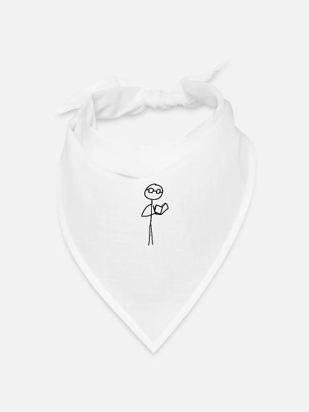Buch lesen - Bandana Dreieckstuch - Weiß