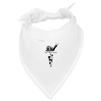 Burgund - Bandana Dreieckstuch - Weiß - Vorne