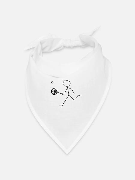 tennisspieler tennis - Bandana Dreieckstuch - Weiß