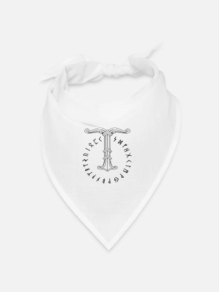 Irminsul Wikinger-Symbol - Bandana Dreieckstuch - Weiß