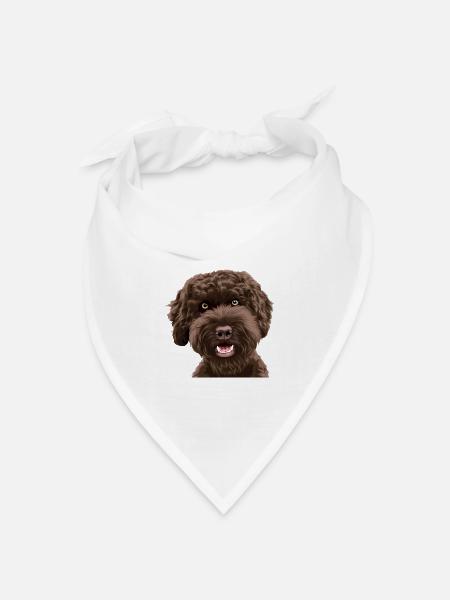 Doodle Dog Labradoodle - Bandana Dreieckstuch - Weiß