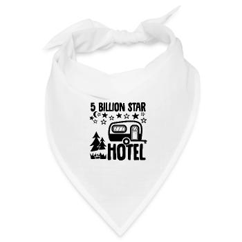 5 Milliarden Sterne Hotel Camping - Bandana Dreieckstuch - Weiß - Vorne