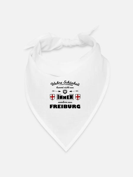 Freiburger im Breisgau - Bandana Dreieckstuch - Weiß