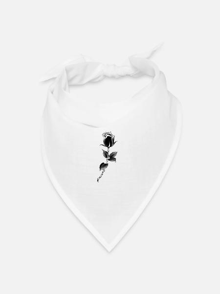 Rose Stil Tattoo alt - traditionelle Schule - Bandana Dreieckstuch - Weiß