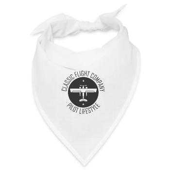 Flugzeug Symbol Fliegen Pilot Piloten Klassiker - Bandana Dreieckstuch - Weiß - Vorne