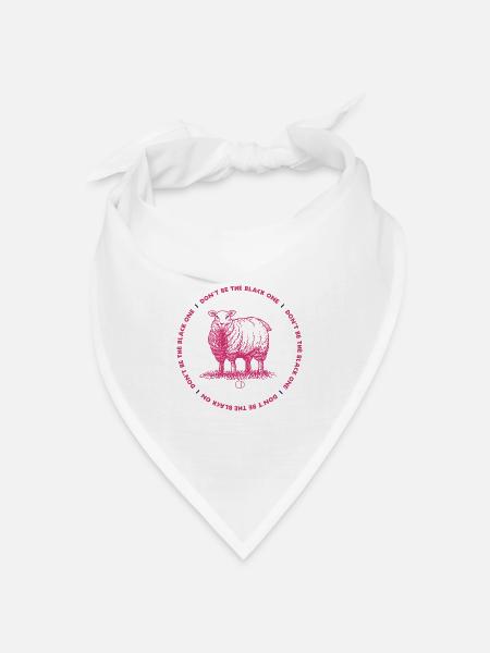 Sheep - Don´t be the black one by CD - Bandana Dreieckstuch - Weiß