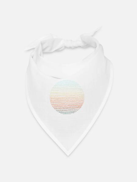 adventure Illustration rund - Bandana Dreieckstuch - Weiß
