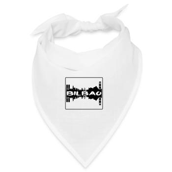 Bilbao Spanien Skyline Silhouette Reisesouvenir - Bandana Dreieckstuch - Weiß - Vorne