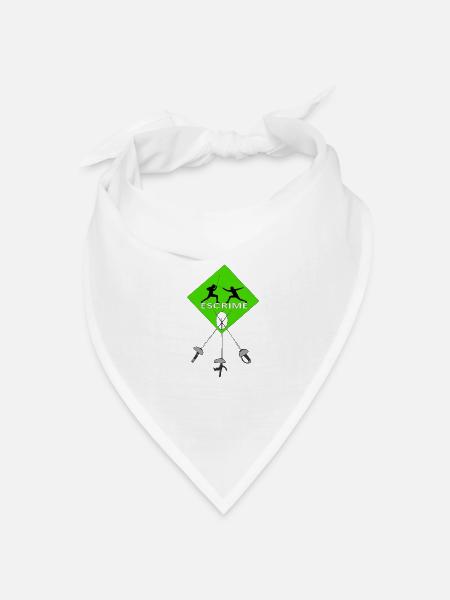 Fechten - Bandana Dreieckstuch - Weiß