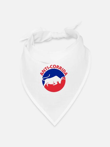 Stierkampf, Anti-Stierkampf - Bandana Dreieckstuch - Weiß