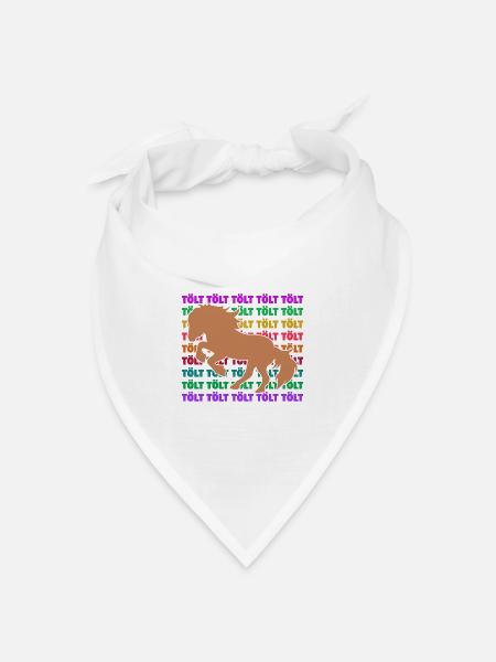 Tölt Pferde Spruch Islandpferde Pferdeliebe Ross - Bandana Dreieckstuch - Weiß