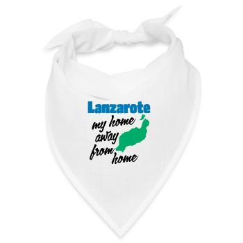 Lanzarote, mein zweites Zuhause - Bandana Dreieckstuch - Weiß - Vorne