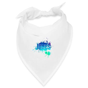 Jules, Vorname Geschenkidee Events - Bandana Dreieckstuch - Weiß - Vorne