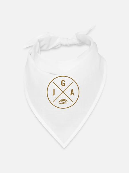 Junggesellenabschied Junggesellinnenabschied JGA - Bandana Dreieckstuch - Weiß