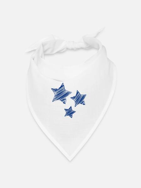 STERN. STERNE. STERN. STERNE. FEST. JAHRESTAG - Bandana Dreieckstuch - Weiß