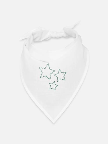 STERN. STERNE. STERN. STERNE. FEST. JAHRESTAG - Bandana Dreieckstuch - Weiß