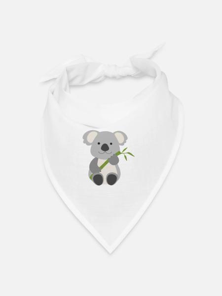 glücklicher Koalabär Koala - Bandana Dreieckstuch - Weiß