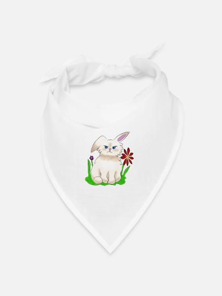 Motzehase, Kein Osterhase von Peace Joy Pancake - Bandana Dreieckstuch - Weiß